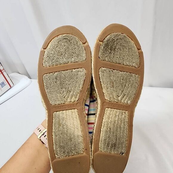 Talbots Women's 7.5 Izzy Horizons Striped Espadrille Canvas Slip-On Comfort Shoe - Picture 9 of 10
